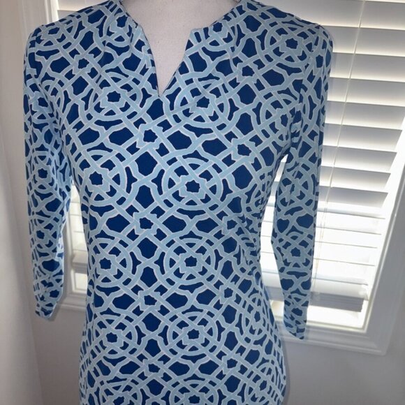 J. McLaughlin Lola Catalina Dress - Sky Blue Royal Blue size XS - Picture 9 of 11